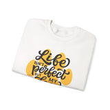Life Isn't Perfect But My Dog Is crewneck | Dog Lover Paw Graphic Sweatshirt