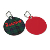 Santa's Favorite Tartan Plaid Dog Tag, Pet Tag
