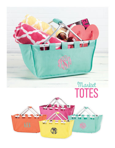 Monogrammed Market Totes